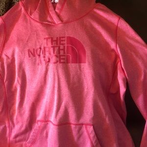 The North Face pink hoodie